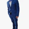 Ambo Moderno Azul Francia - Saco y Pantalón Hombre luciendo ambo moderno de saco y pantalón color azul francia eléctrico de tela tropical de sastrería juan
