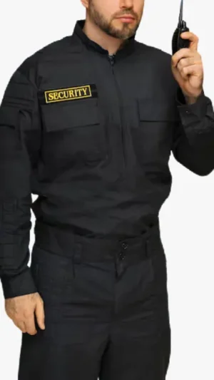 Conjunto Completo de Uniforme de Seguridad General Conjunto completo de uniforme de seguridad general con camisa y pantalon cargo color azul marino de sastrería juan