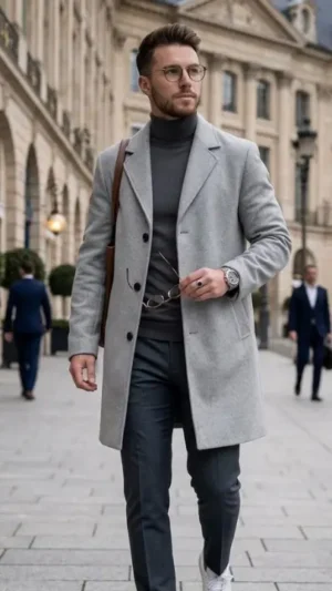 Gabán Sastrero de Abrigo – Color Gris Claro Gabán de Abrigo