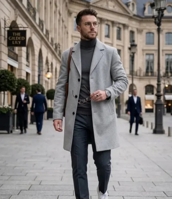 Gabán Sastrero de Abrigo – Color Gris Claro Gabán de Abrigo